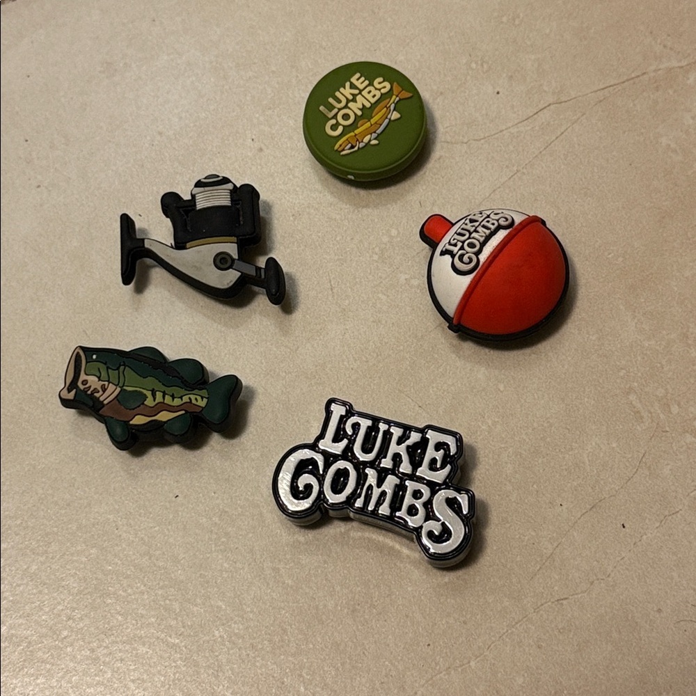 Limited Edition Luke Combs X Crocs 5-Pack Fishing Theme Jibbitz Charms